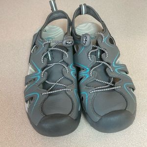 Athletic Works Sintetico sling back water sandals; size 10